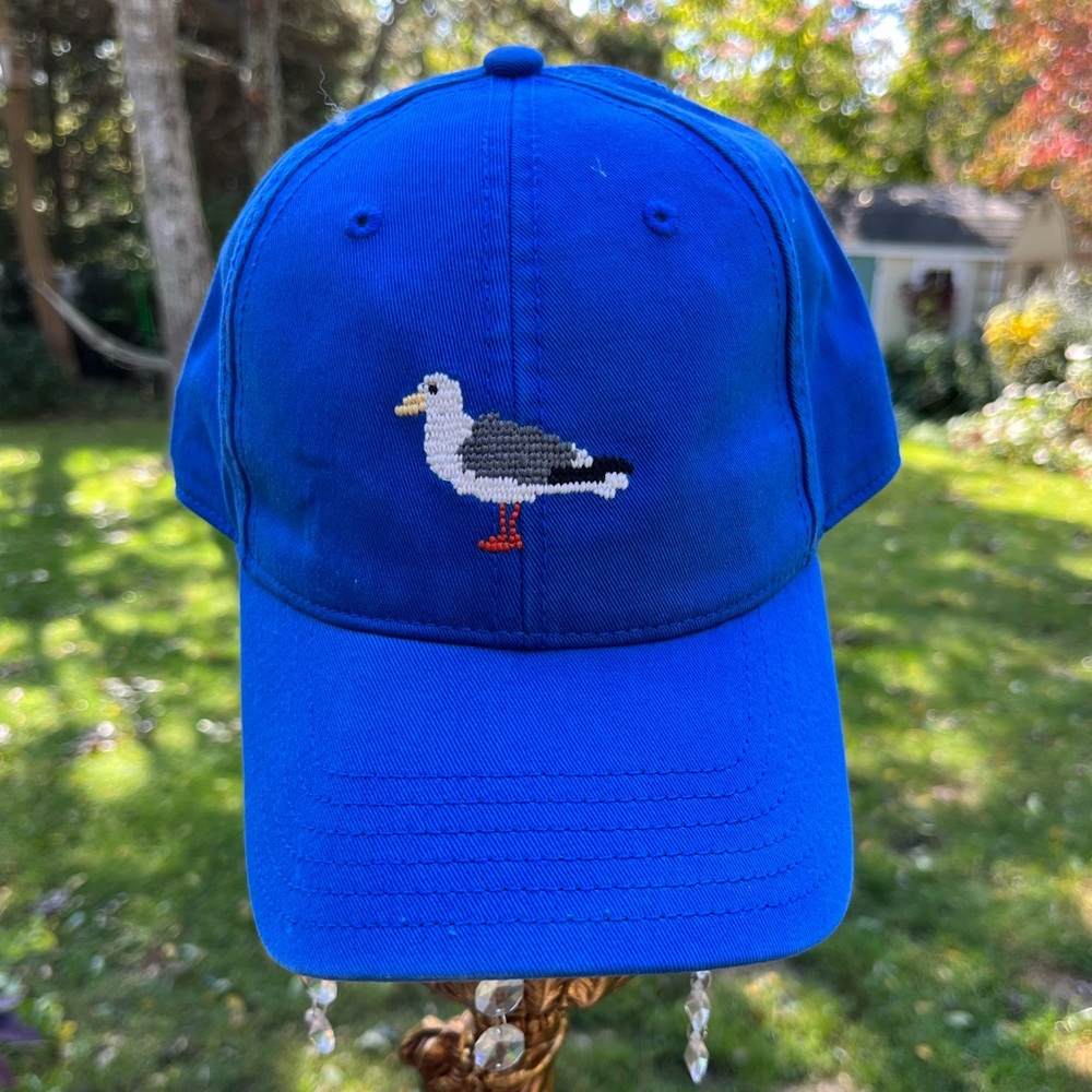 Harding-Lane baseball hat, royal blue with seagull motif.